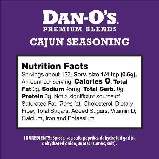 Cajun Seasoning, 2.8 Oz Bottle, 2 Pack, Spicy Seasoning for Gumbo, Jambalaya, Shrimp, Chicken and More, Sugar Free, Zero Calorie, Use This Spice Blend to Craft a Marinade, Dry Rub or Sauce
