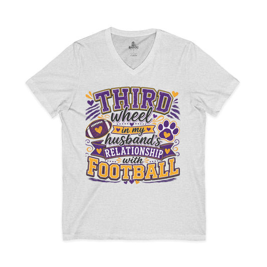 Third Wheel to My Husband’s Relationship with Football V-Neck Tee