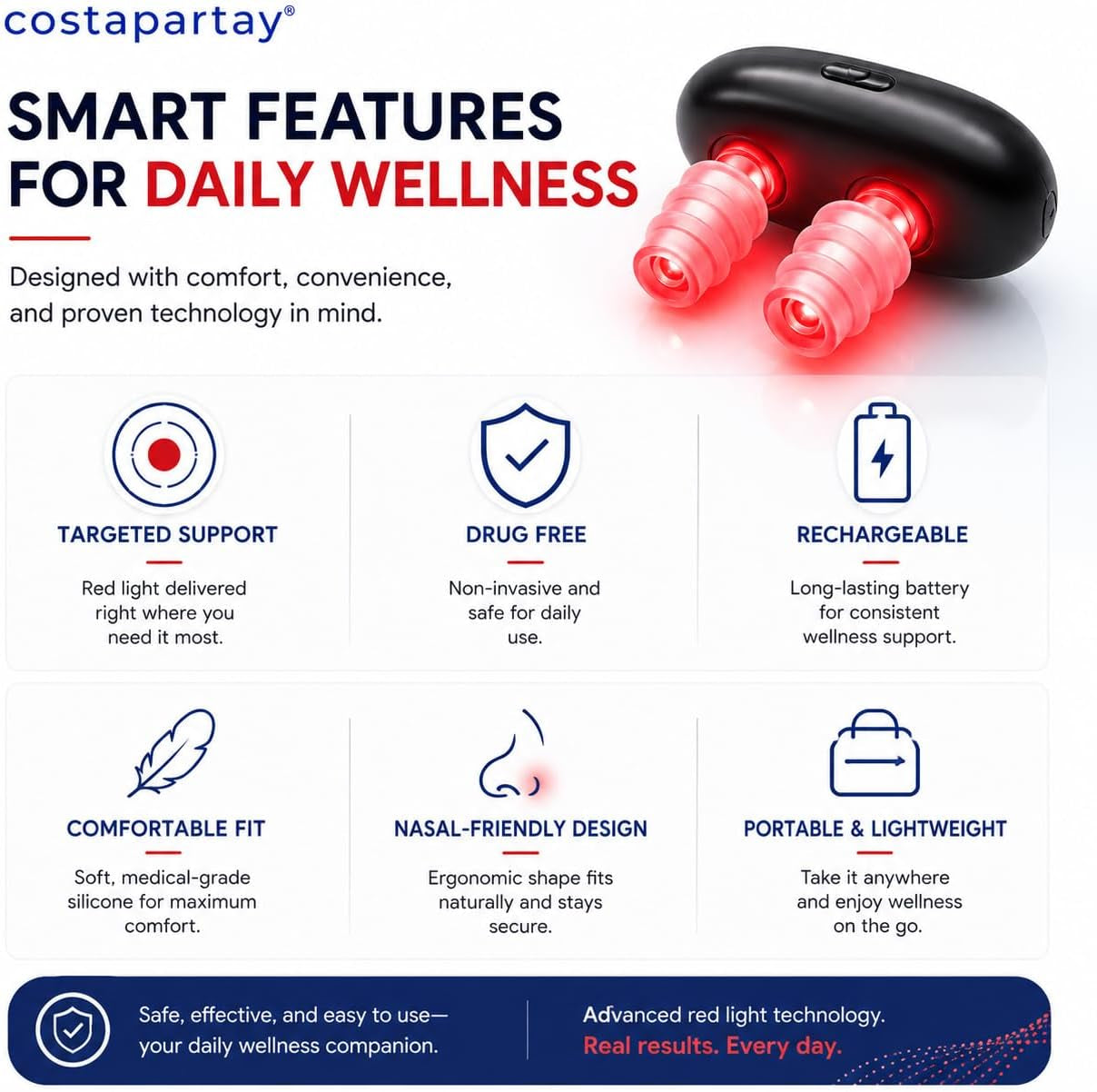 Red Light for Nose - Nasal Comfort - USB Rechargeable - P2
