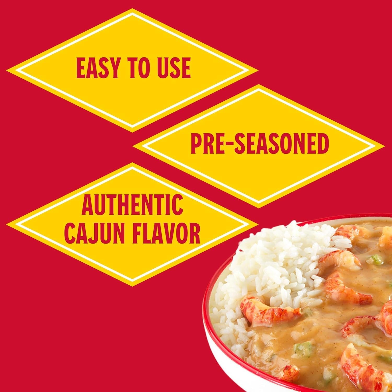 Louisiana Fish Fry Cajun Etouffee Base 2.65 Oz. (Pack of 6) - Authentic Cajun Etouffee Mix with Onions, Bell Peppers, Celery & Spices - Easy to Prepare Delicious Etouffee at Home