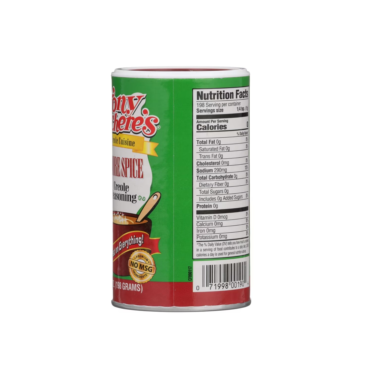 (4 Pack) Tony Chachere’S, Seasoning, Cajun, More Spice, 7 Oz