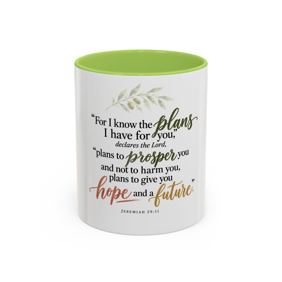 Jeremiah 29:11 Inspirational Coffee Mug — Hope and Future Christian Gift (11/15oz)