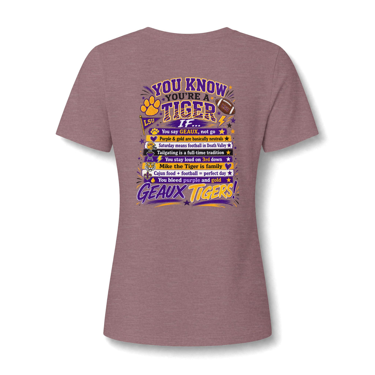 Copy of Women's V-Neck Team Tee — 'Grove Tigers' Script Chest Logo