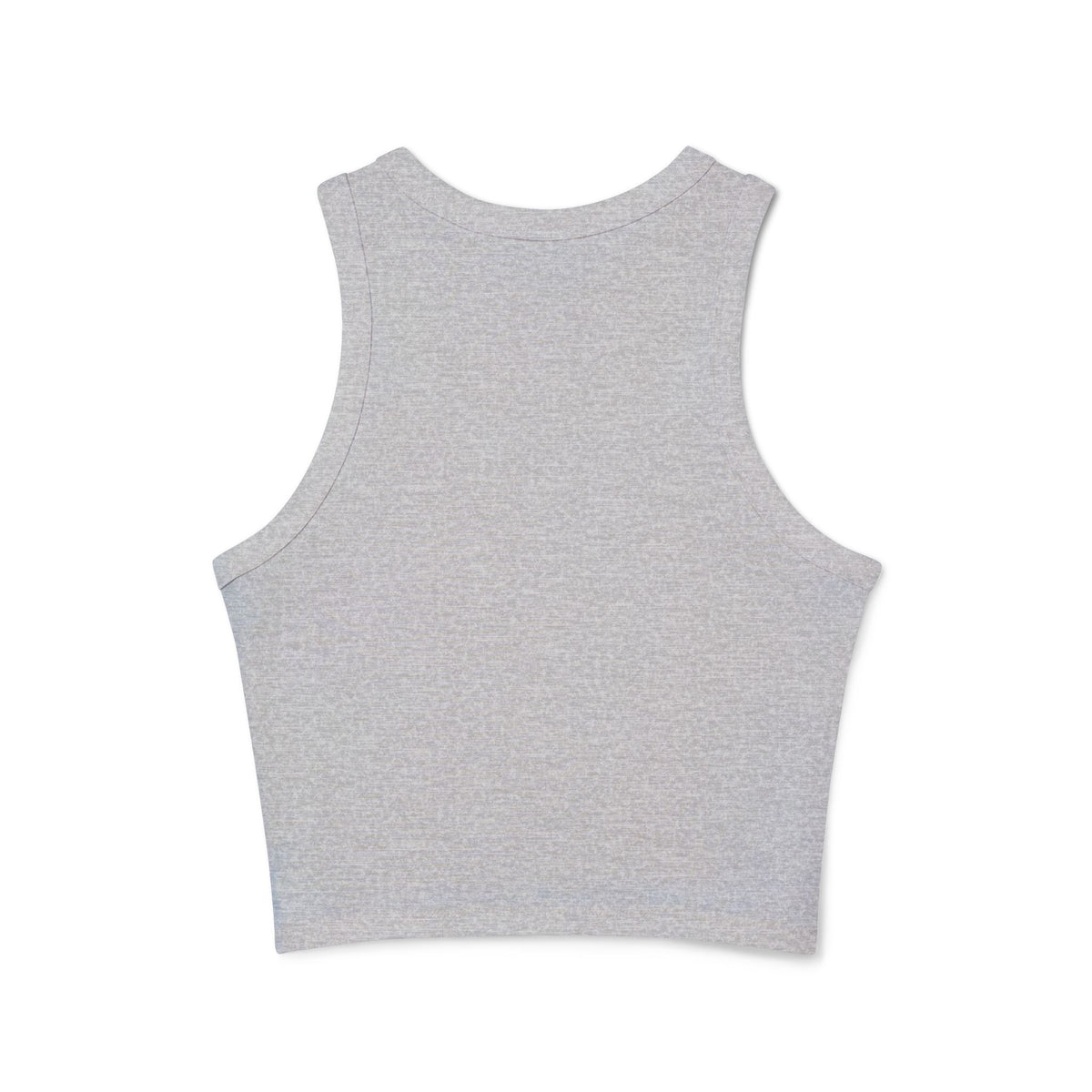 Racer Tank Top — "Catch Me Outside" Beach Palm Graphic Cropped Tank