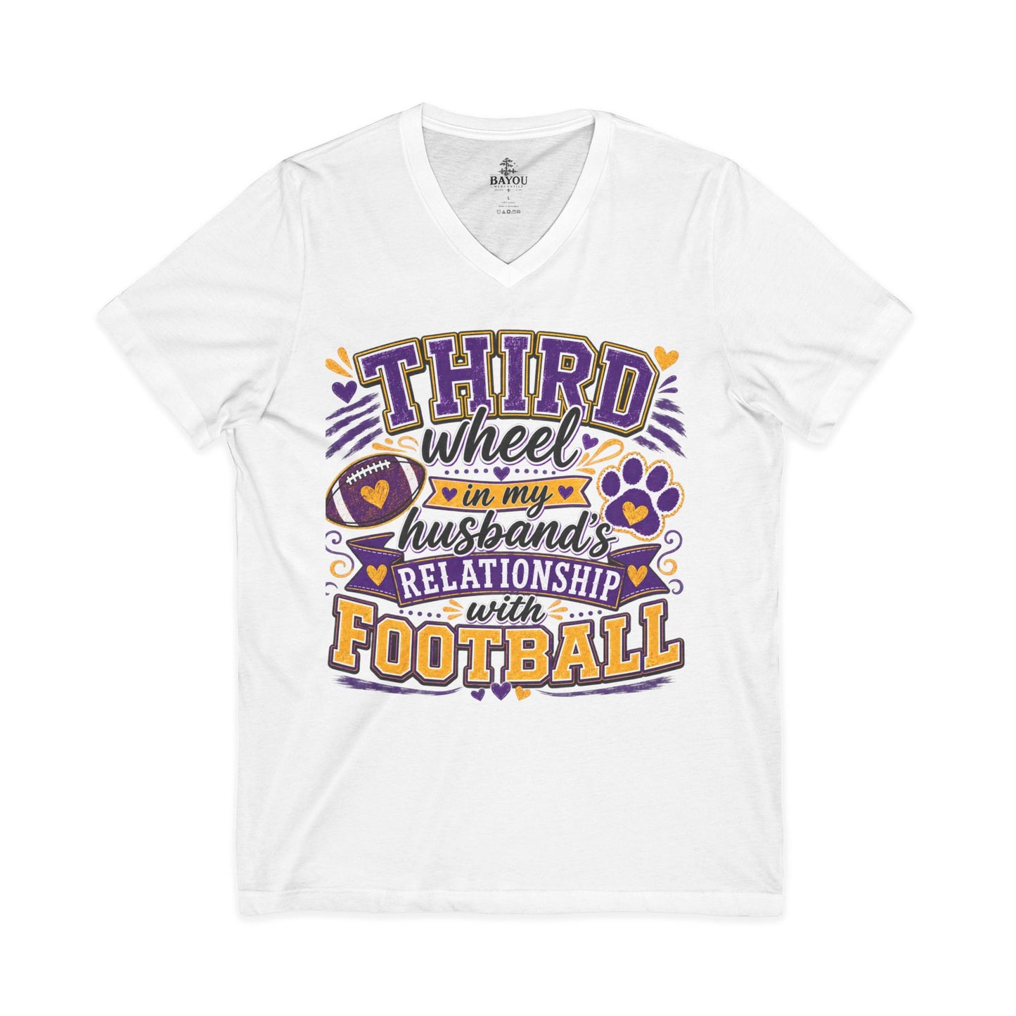 Third Wheel to My Husband’s Relationship with Football V-Neck Tee