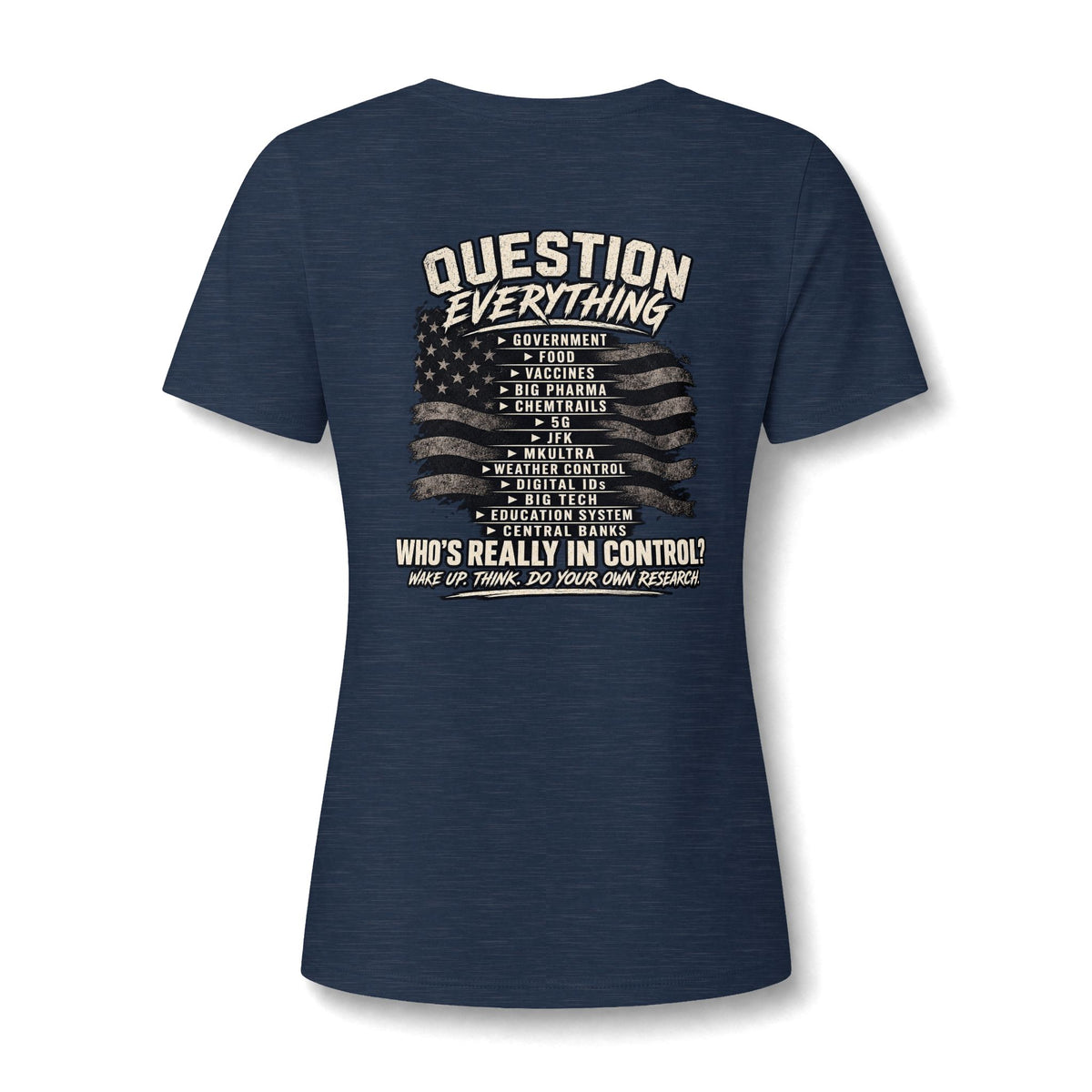 Women's Question Everything V neck shirt