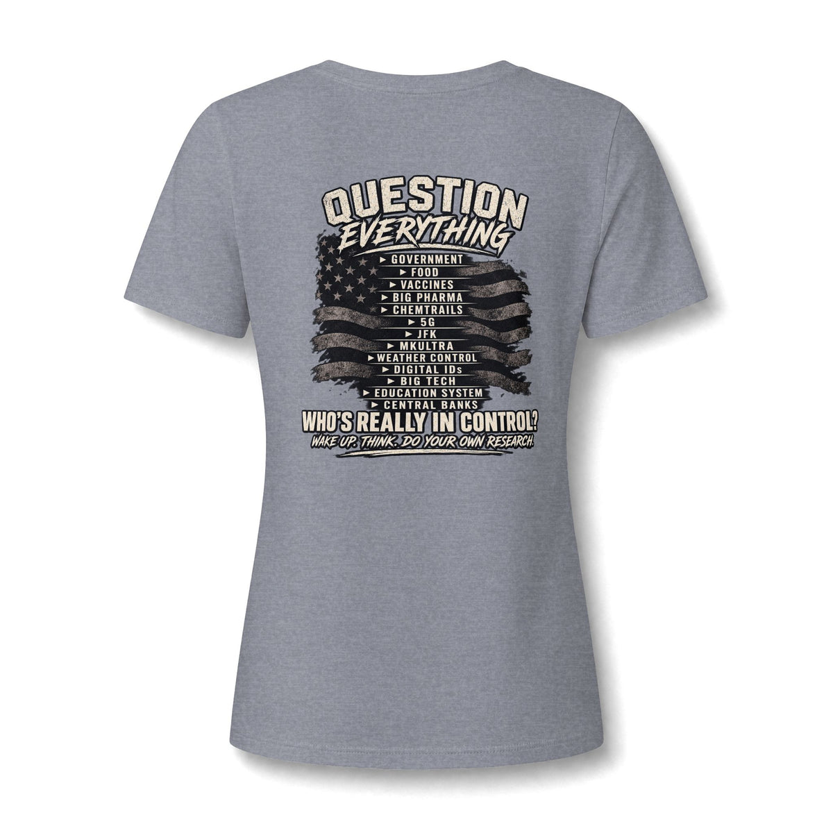 Women's Question Everything V neck shirt