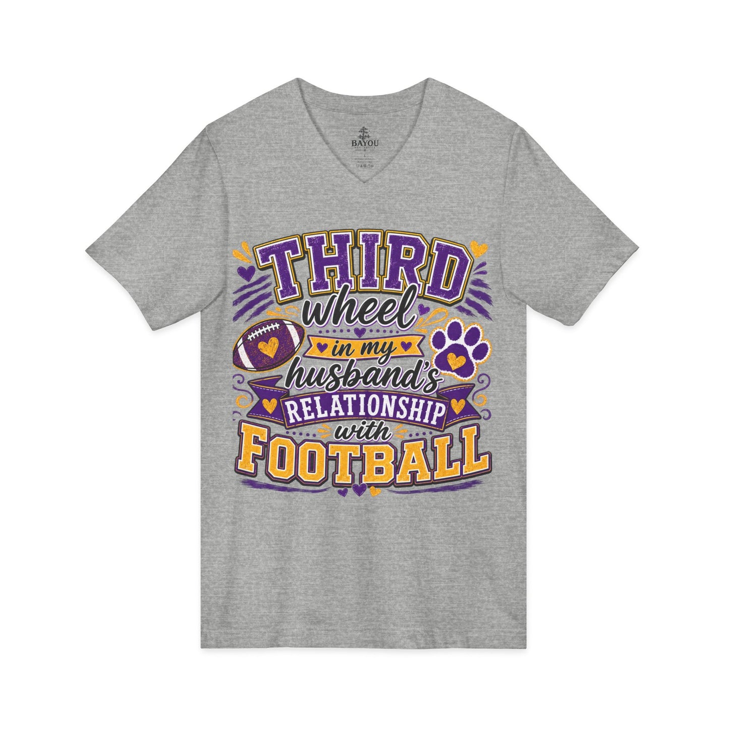 Third Wheel to My Husband’s Relationship with Football V-Neck Tee