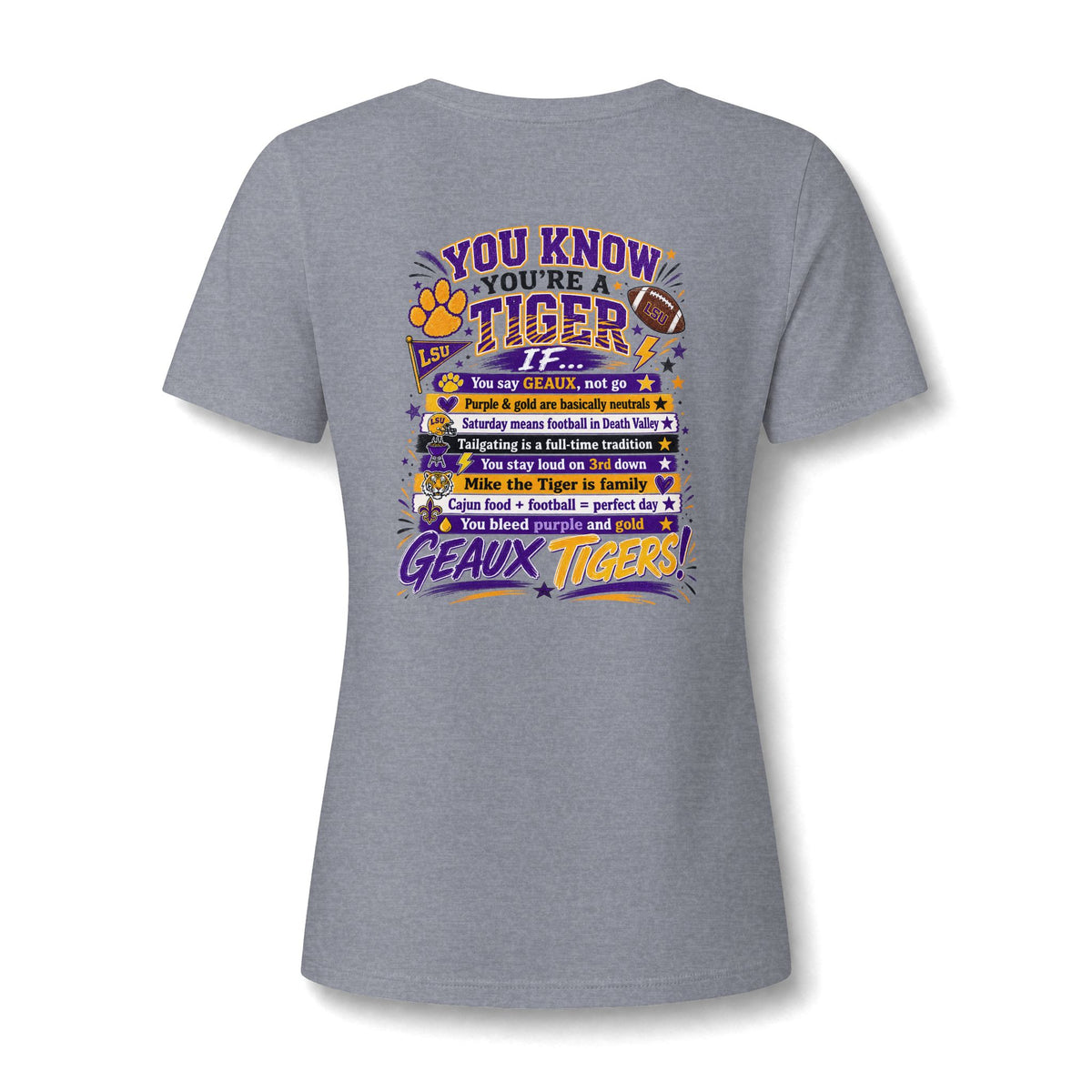 Copy of Women's V-Neck Team Tee — 'Grove Tigers' Script Chest Logo