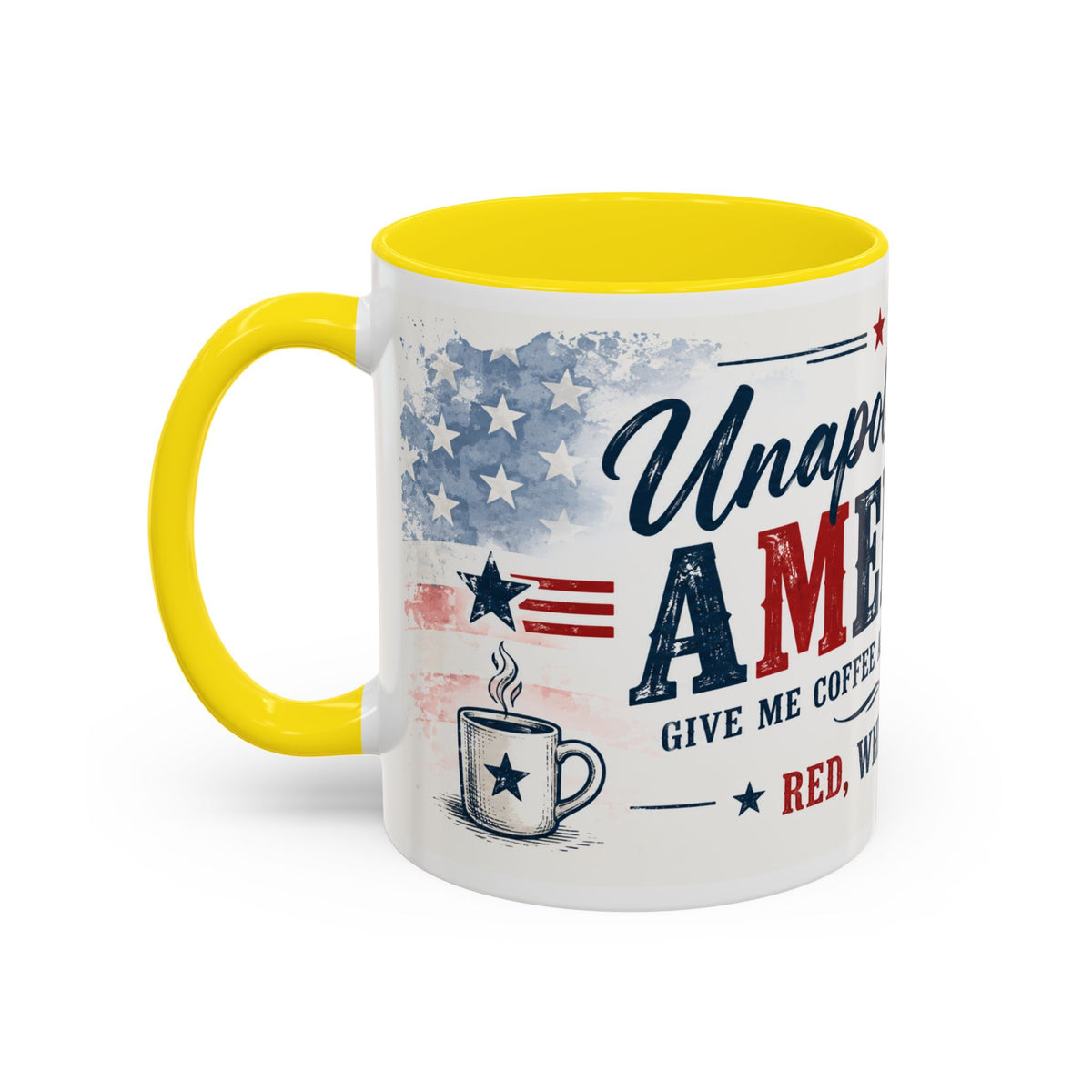 Unapologetically American Coffee Mug - Red, White & Brew 11/15oz
