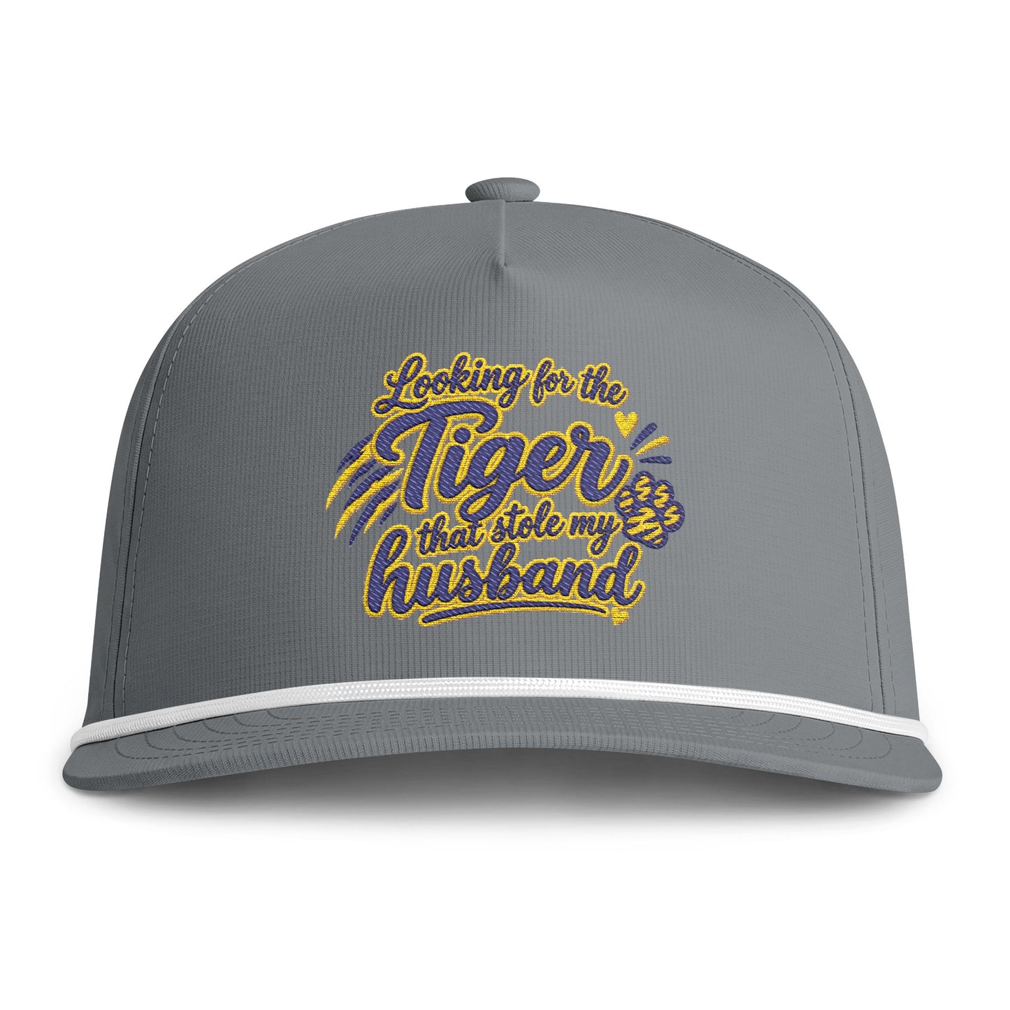 Embroidered 'Looking for the Tiger That Stole My Husband' Rope Cap