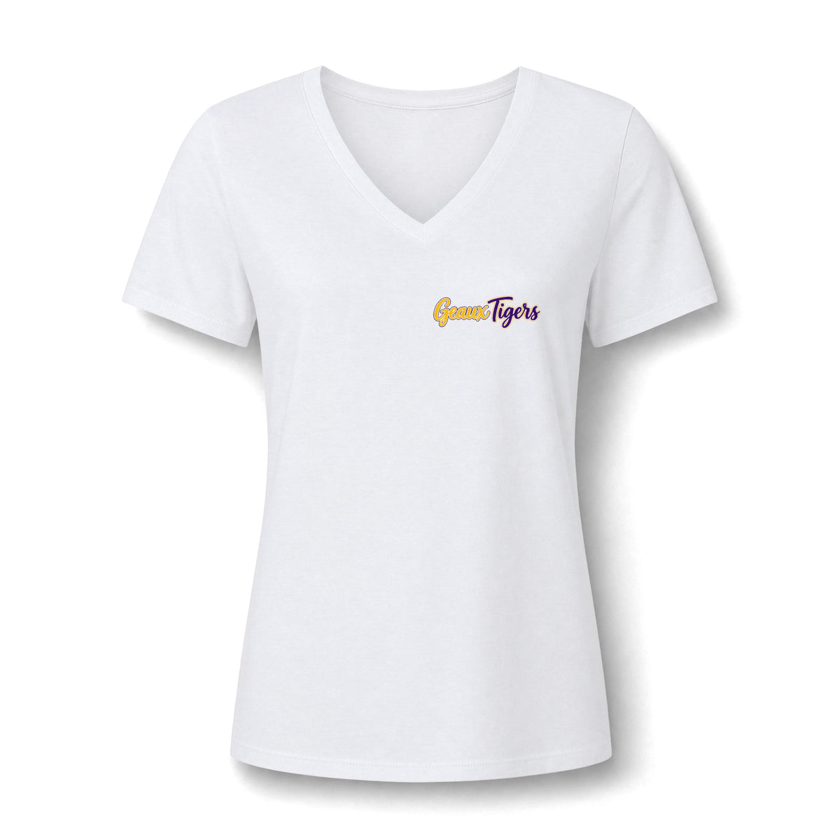 Copy of Women's V-Neck Team Tee — 'Grove Tigers' Script Chest Logo