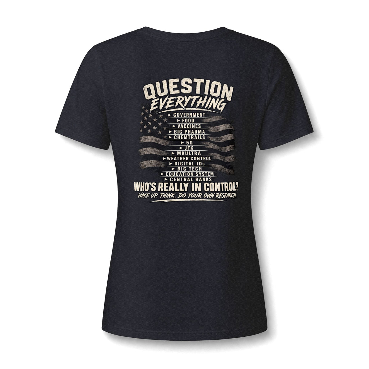 Women's Question Everything V neck shirt