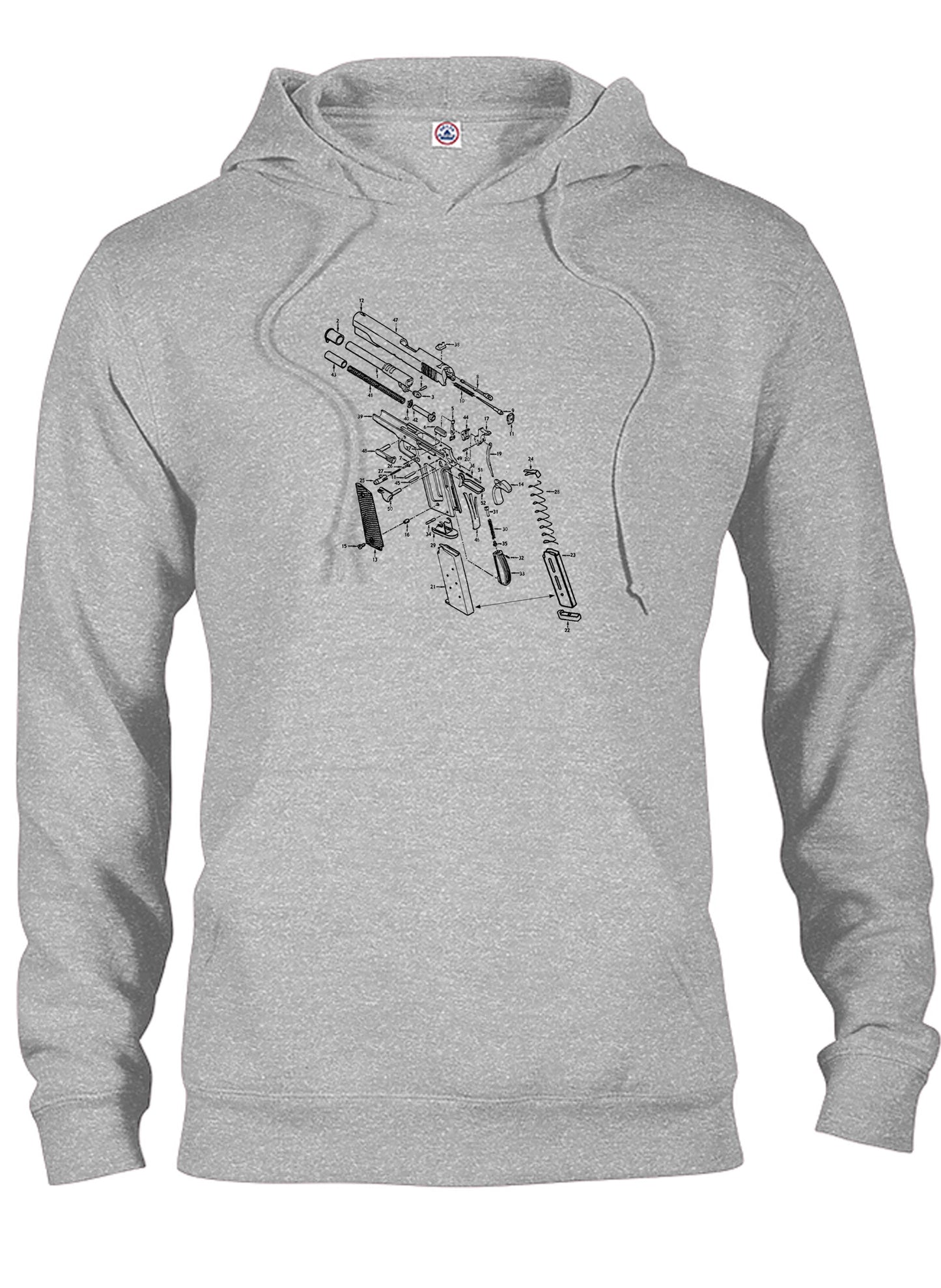1911 Gun Schematic T-Shirt