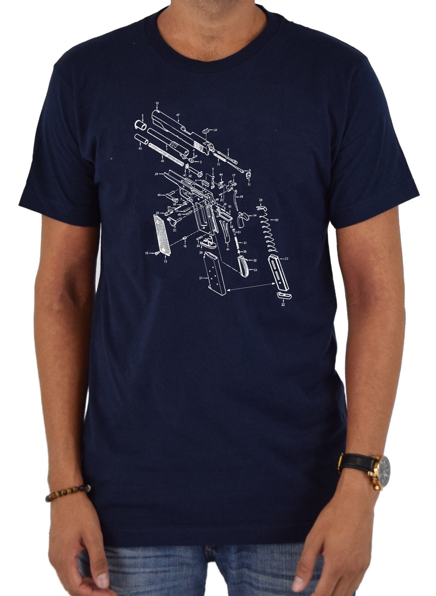 1911 Gun Schematic T-Shirt