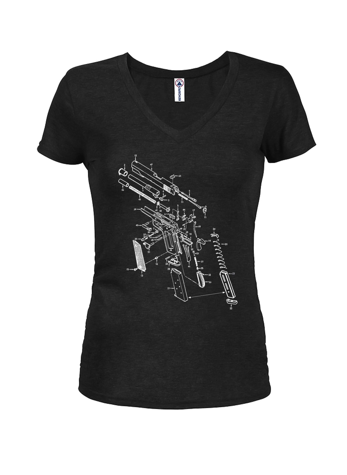 1911 Gun Schematic T-Shirt
