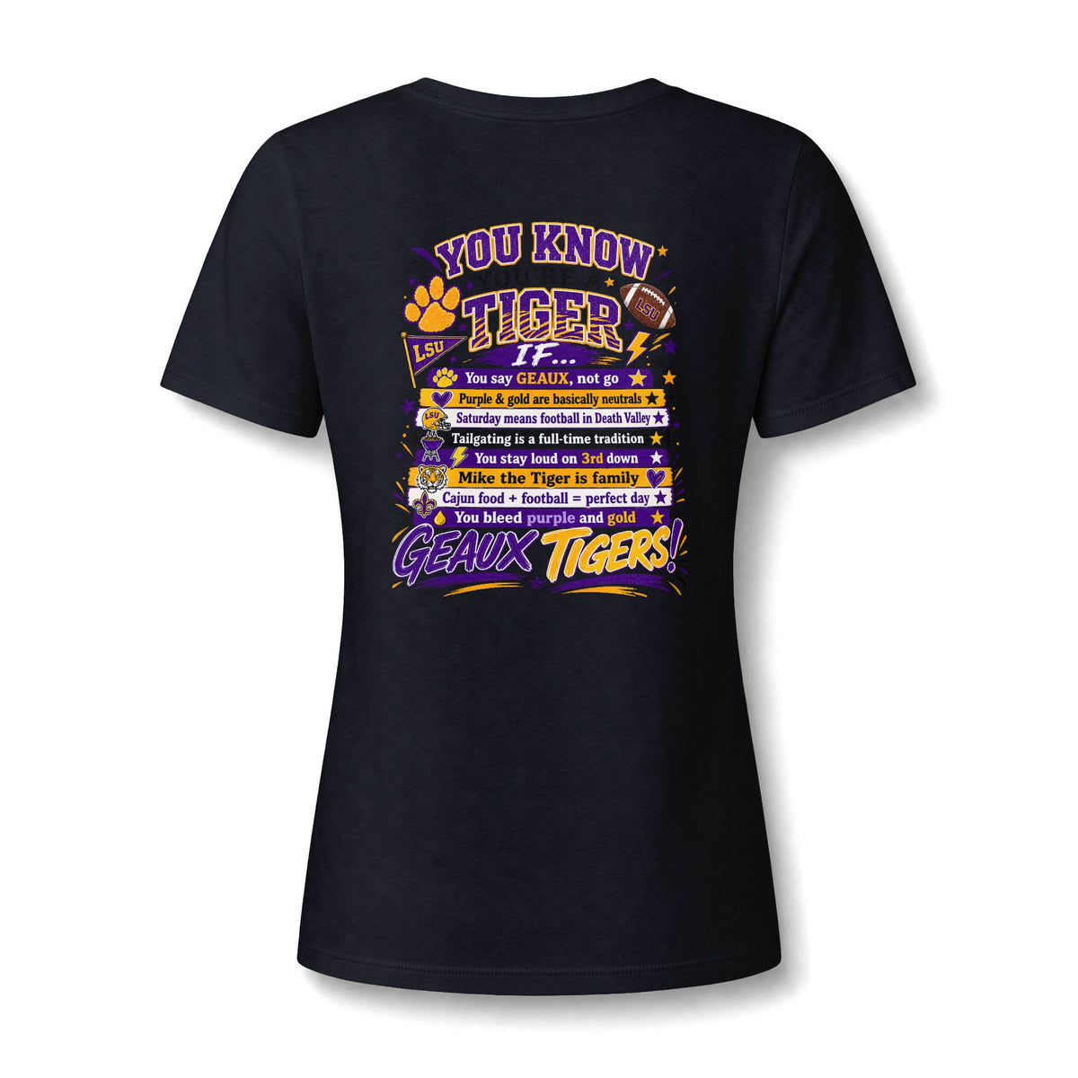 Copy of Women's V-Neck Team Tee — 'Grove Tigers' Script Chest Logo