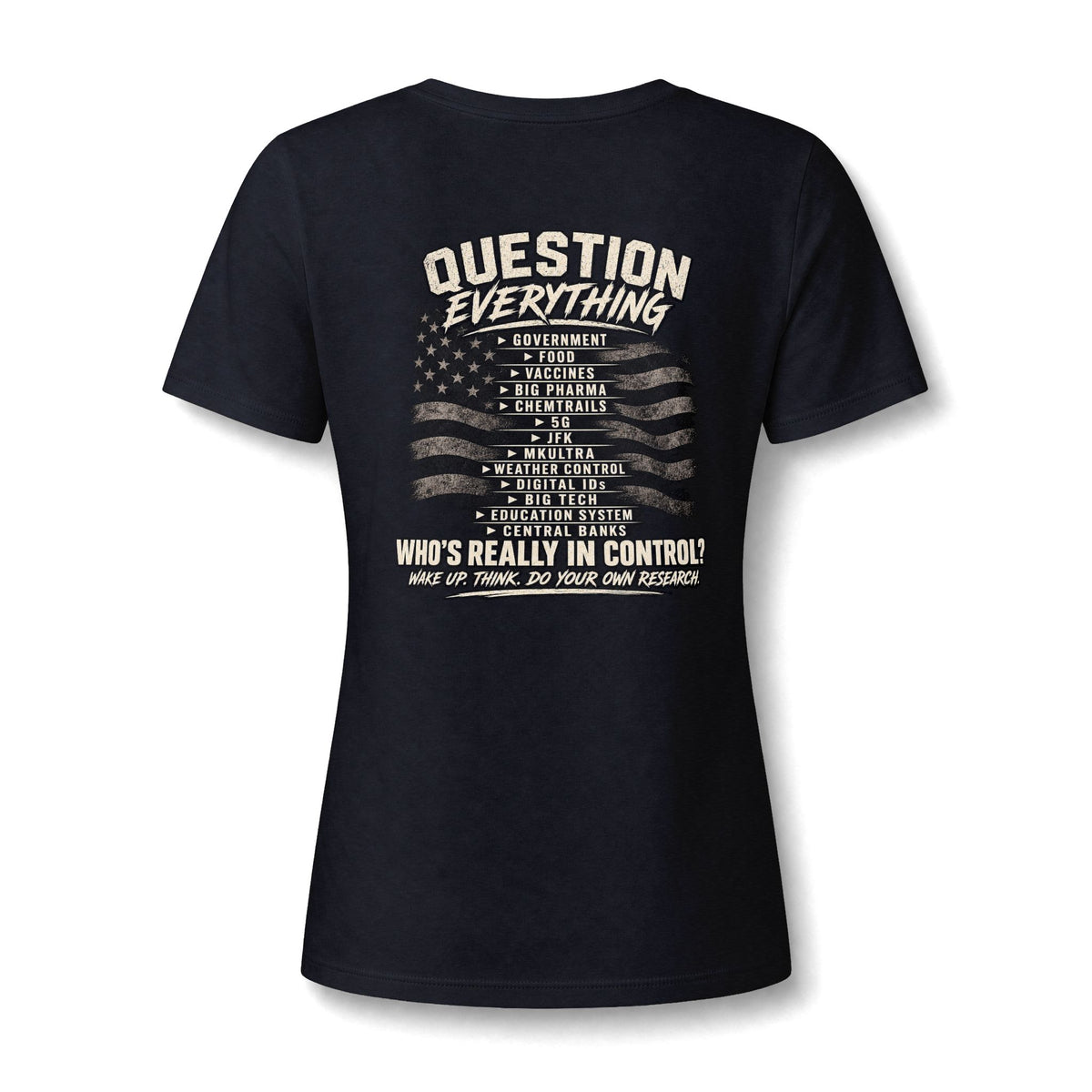 Women's Question Everything V neck shirt