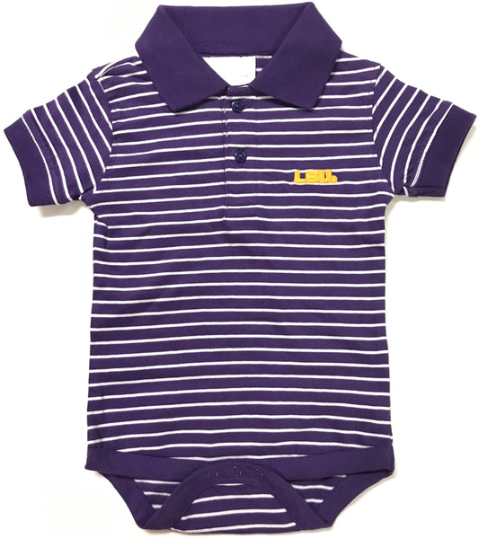 Louisiana State Jersey Stripe Golf Creeper