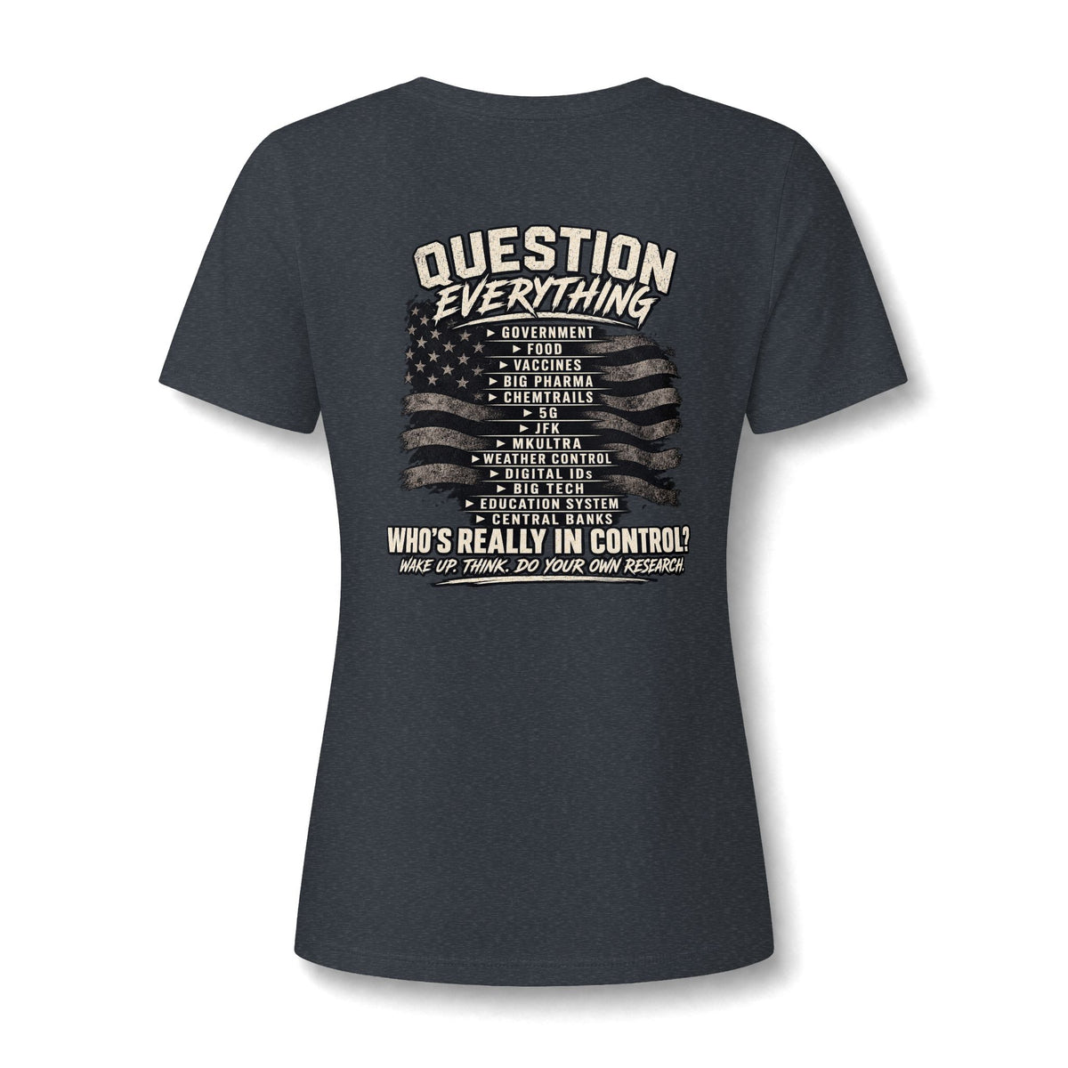 Women's Question Everything V neck shirt