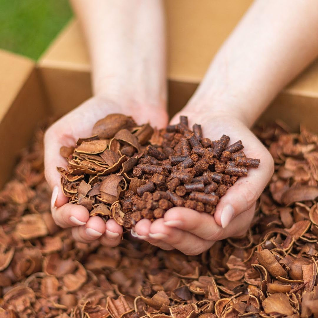 - 100% Pecan Shell Pellets - Smoking Pellets for Pellet Smokers, or Any Outdoor Grills, 19.5 Lb. Box