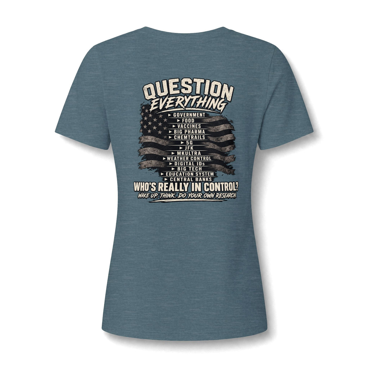 Women's Question Everything V neck shirt