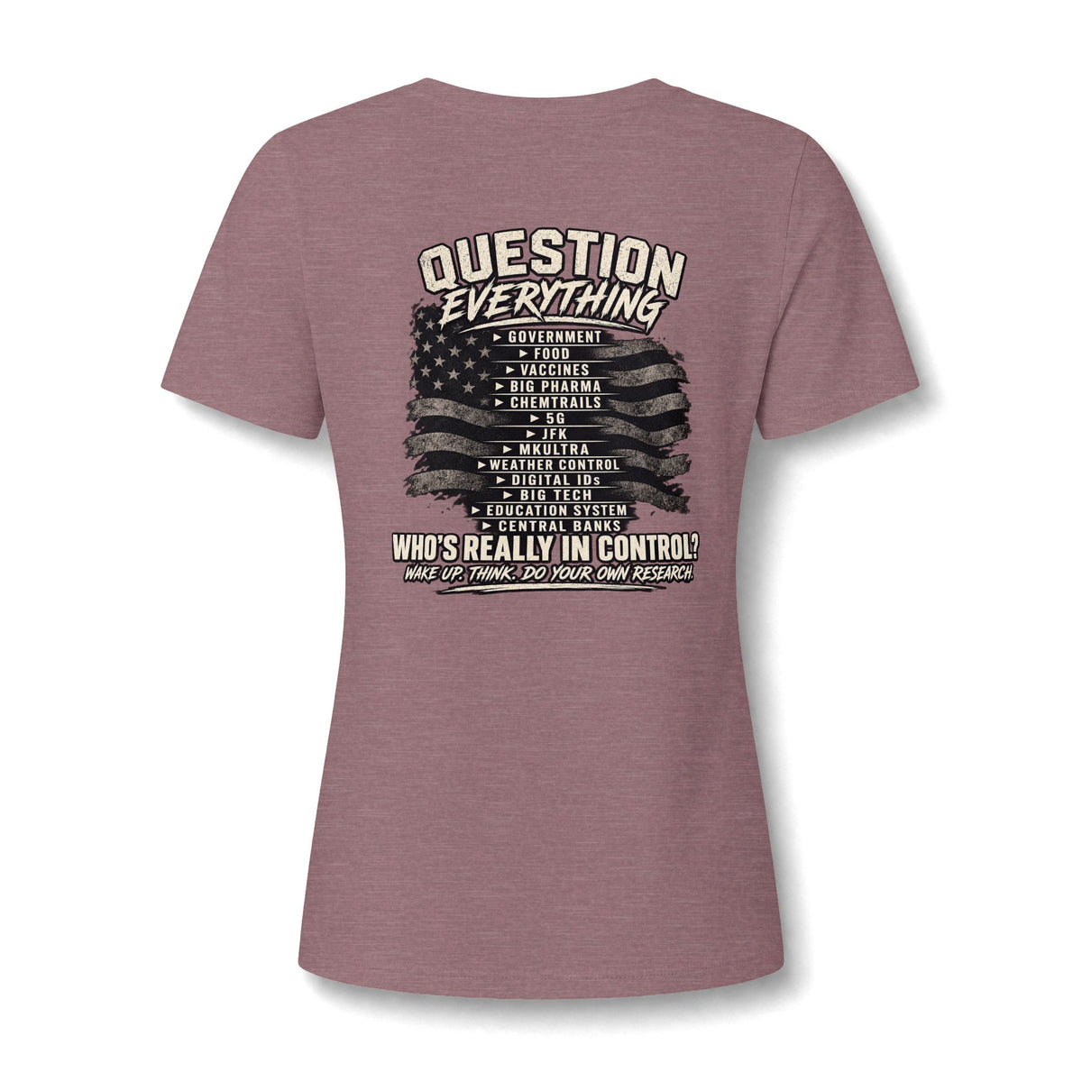 Women's Question Everything V neck shirt