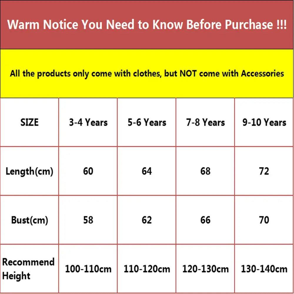 Kids Girls Dress Children Clothing Kids Clothes Cartoon Autumn Spring Dress Princess Party