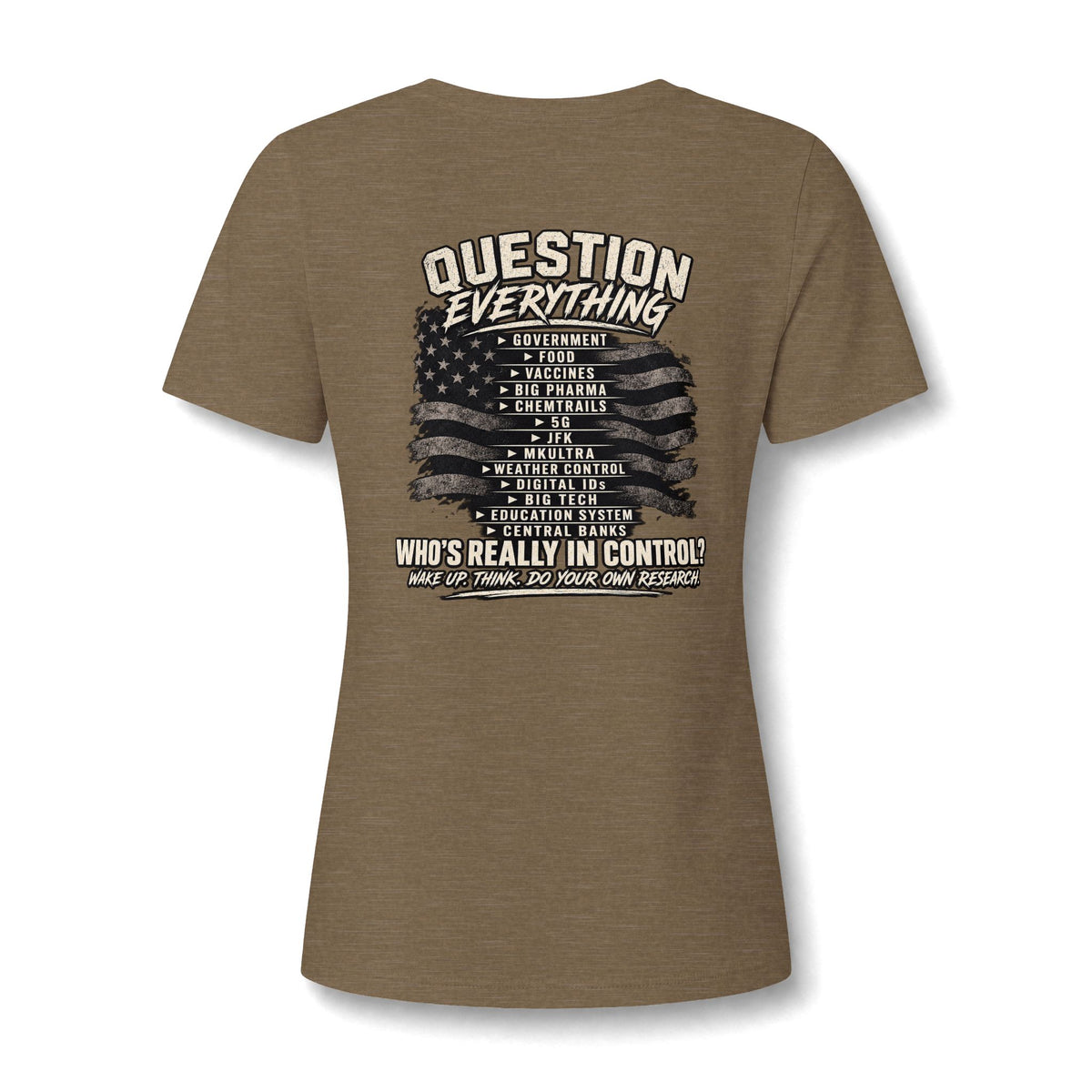 Women's Question Everything V neck shirt