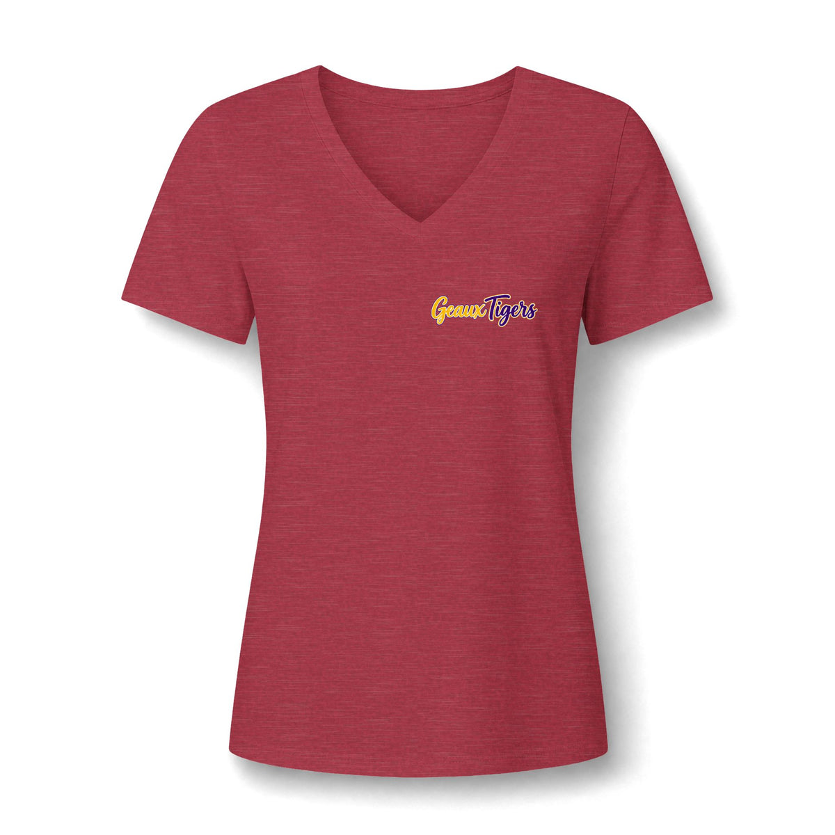 Copy of Women's V-Neck Team Tee — 'Grove Tigers' Script Chest Logo