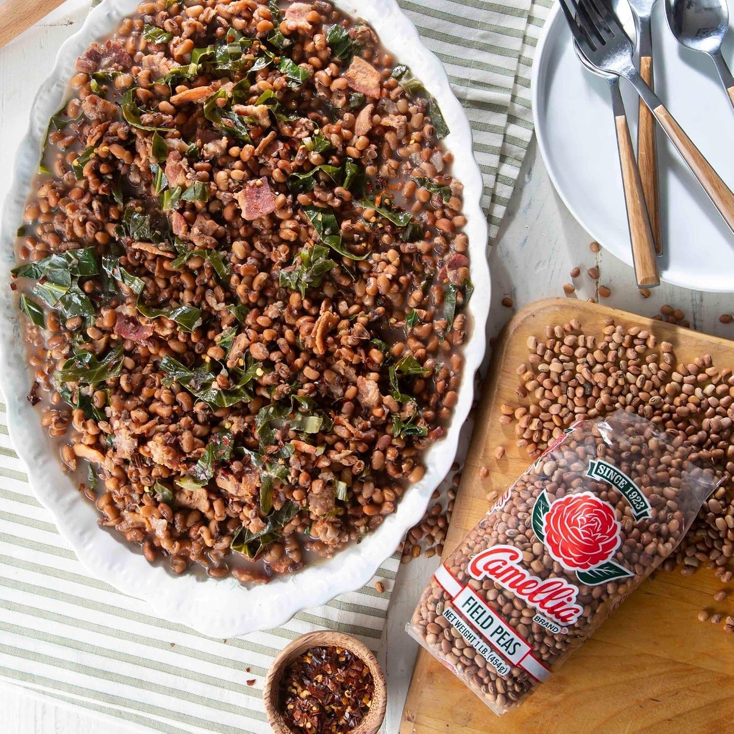 Dried Field Peas – Premium Southern Peas for Hoppin’ John, Soups, Stews, Salads, and Casseroles – Non-Gmo, Gluten-Free, High Protein & Fiber, Vegan and Vegetarian Friendly , 1 Pound (Pack of 2)