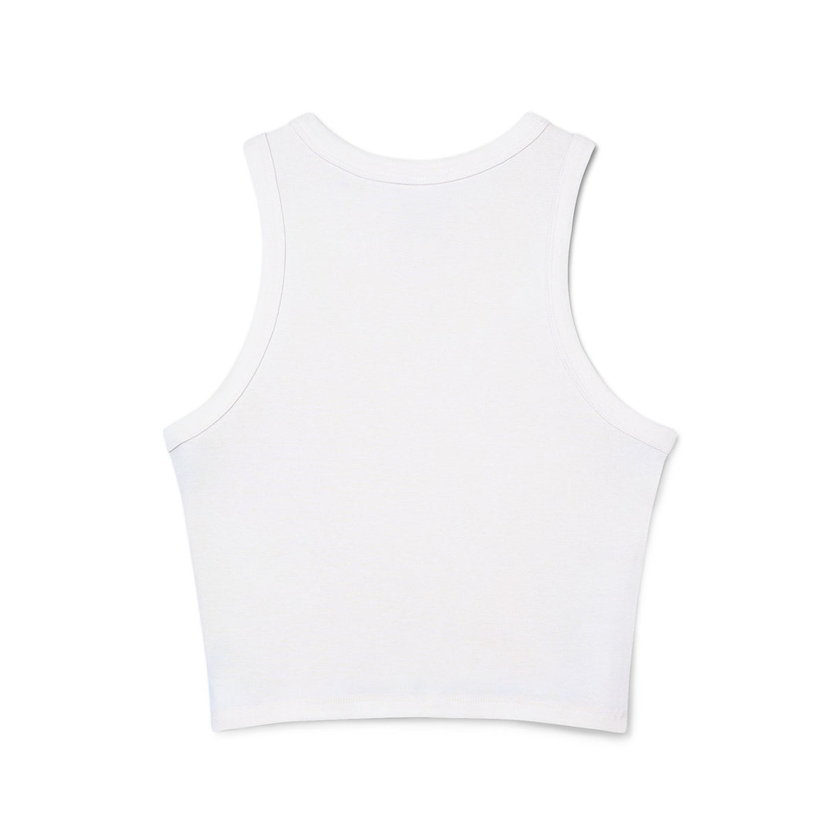 Racer Tank Top — "Catch Me Outside" Beach Palm Graphic Cropped Tank