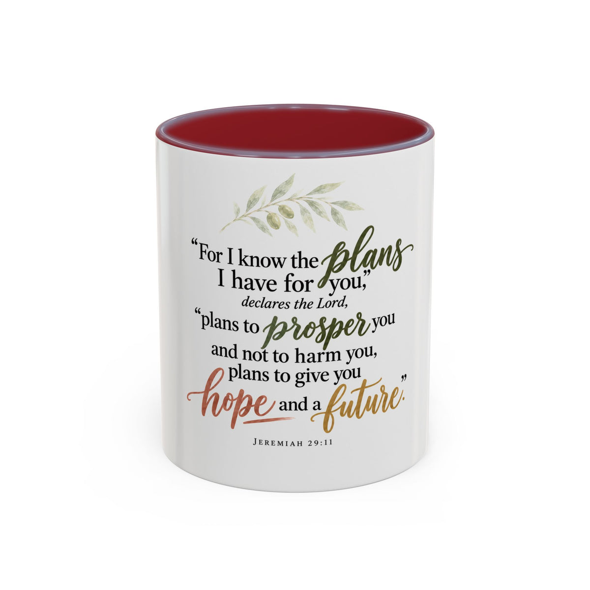 Jeremiah 29:11 Inspirational Coffee Mug — Hope and Future Christian Gift (11/15oz)