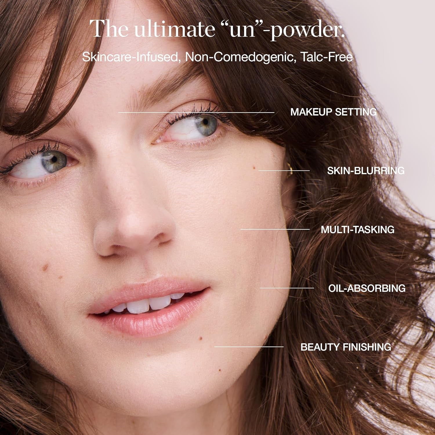 Sculpted Skin-Perfecting Makeup Setting Powder - Stone - FULL SET (Case & Refill) - Lightweight Powder Foundation Made with 70% Organic Ingredients