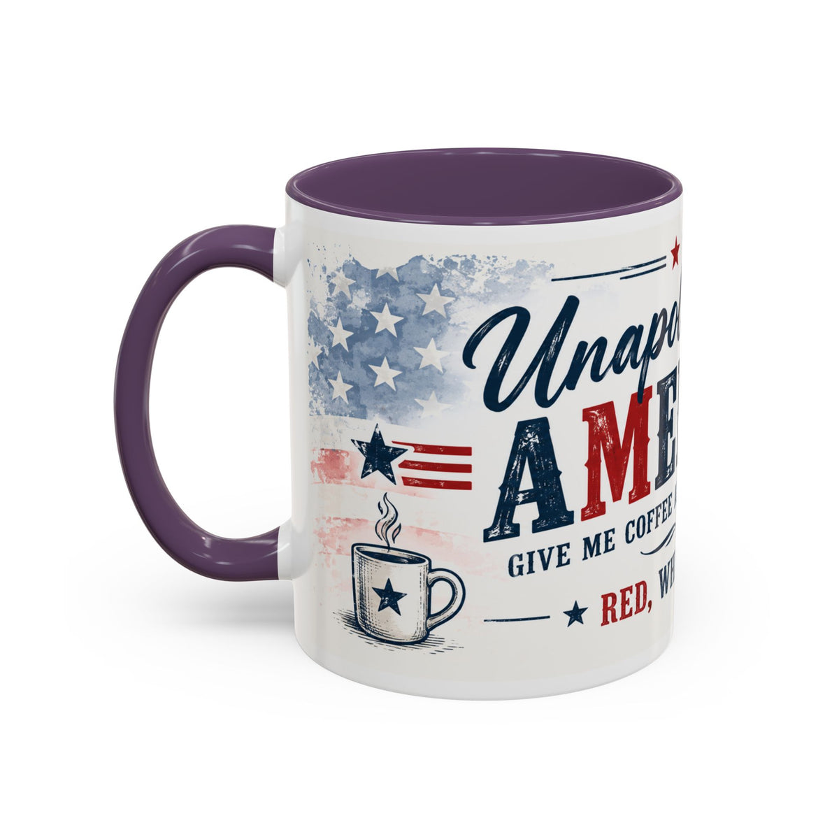 Unapologetically American Coffee Mug - Red, White & Brew 11/15oz