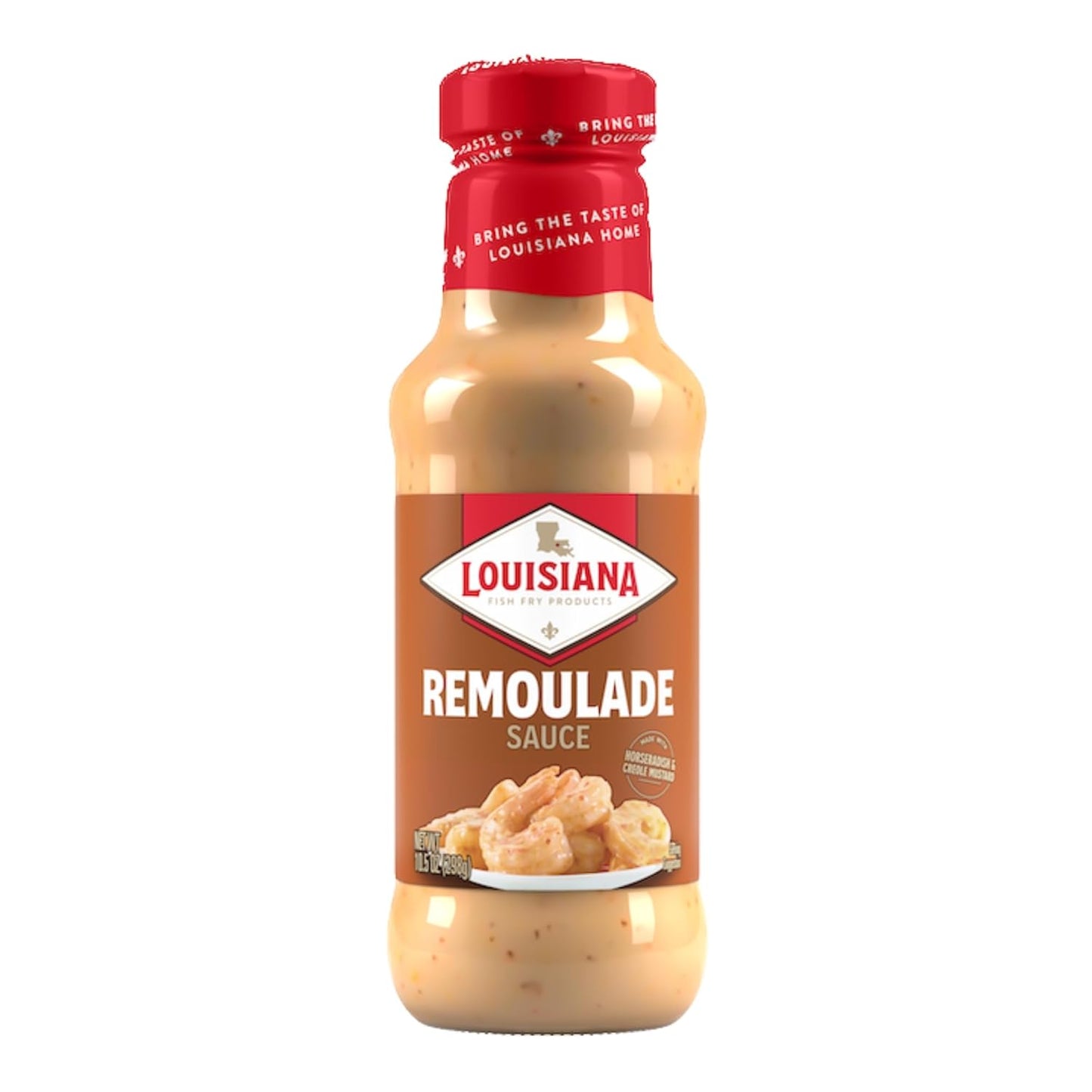 Remoulade Sauce - 10.5 Oz Bottle, Authentic Louisiana Creole Dressing with Horseradish Spices for Shrimp Crab Cakes Salads, Creamy Tangy Flavor, Perfect for Seafood Dips by Louisiana Fish Fry