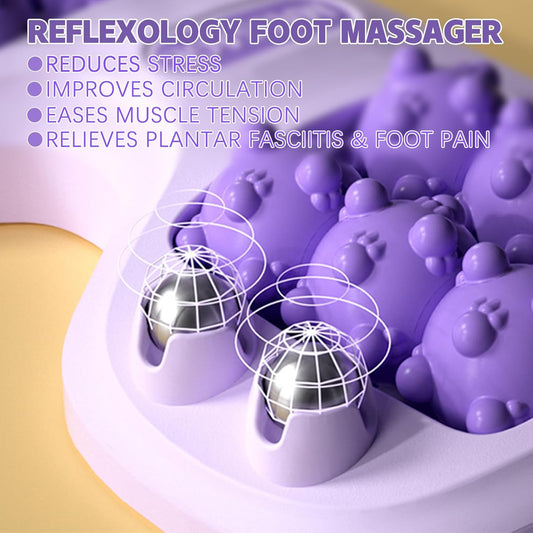 Portable Double Foot Massage Roller, Three Massage Techniques for Relieve Pain from Plantar Fasciitis, Tight Muscles & Sore Feet ,Foot Roller Massage, Portable Reflexology Tool,Christmas Gift