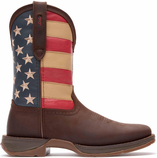 Men'S Patriotic Pull-On Western Flag Boots