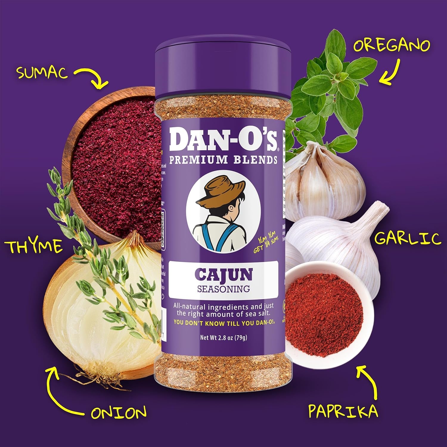 Cajun Seasoning, 2.8 Oz Bottle, 2 Pack, Spicy Seasoning for Gumbo, Jambalaya, Shrimp, Chicken and More, Sugar Free, Zero Calorie, Use This Spice Blend to Craft a Marinade, Dry Rub or Sauce