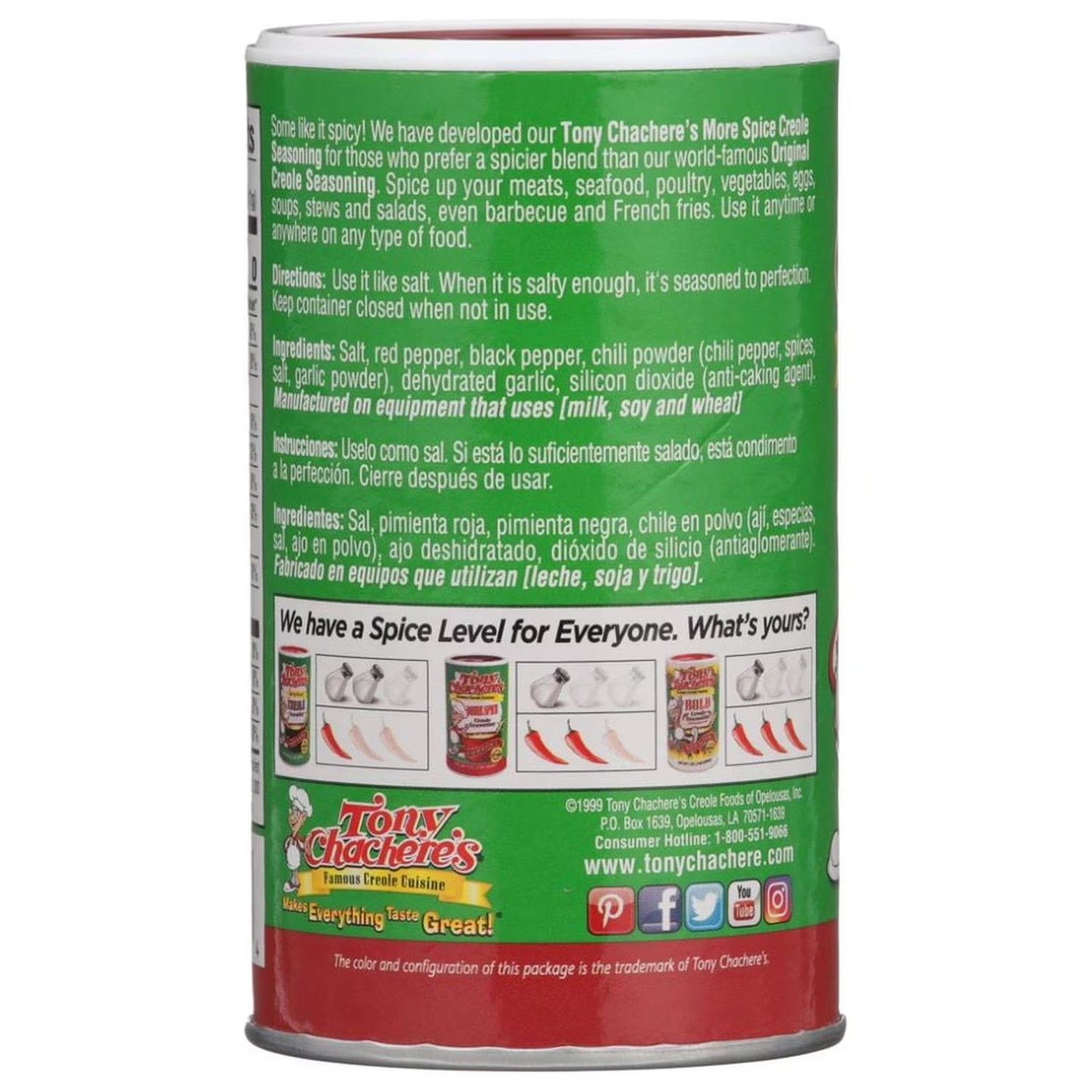(4 Pack) Tony Chachere’S, Seasoning, Cajun, More Spice, 7 Oz