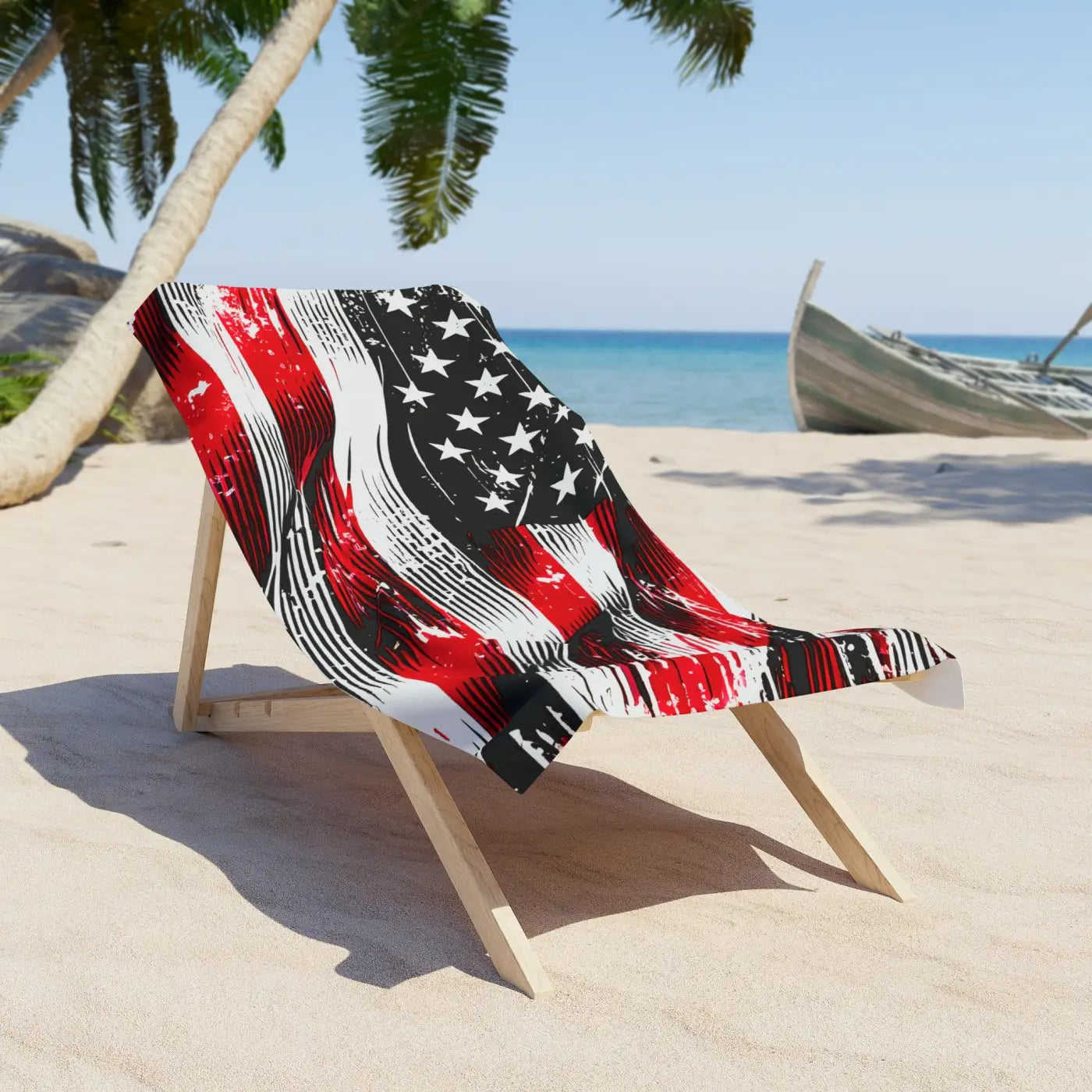 Patriotic Beach Towel – Bold American Flag - Dipaliz